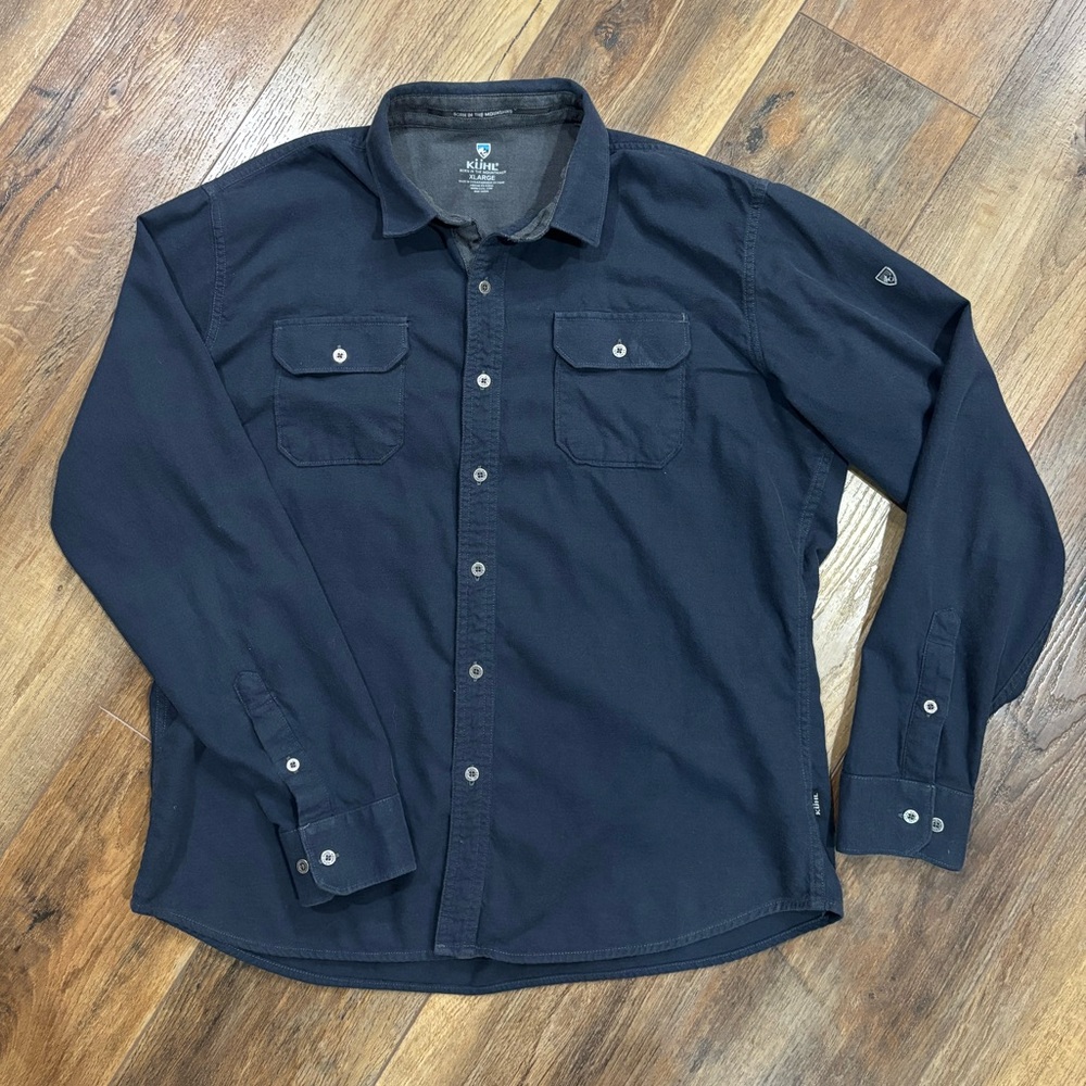 Kuhl Men's Casual Button Down Shirt - Dark Blue